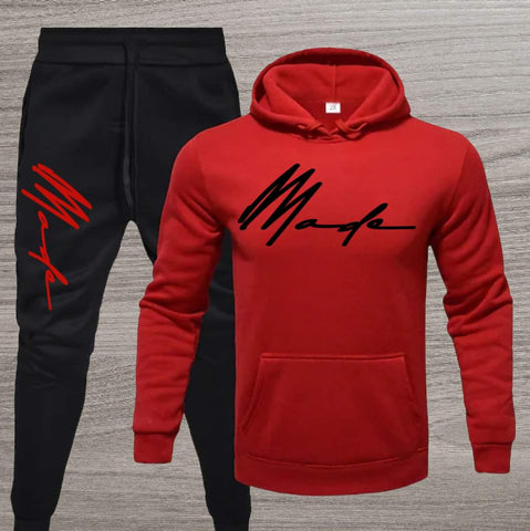 Red mix sweat suit